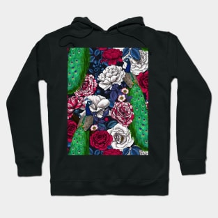 Peacocks in the rose garden 3 Hoodie